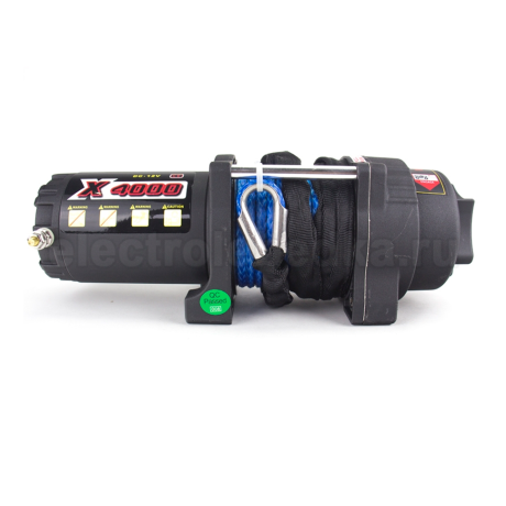 Лебедка для квадроцикла "Master Winch" X4000S, электрическая с синтетическим тросом 12V купить недорого с доставкой в Долгопрудный