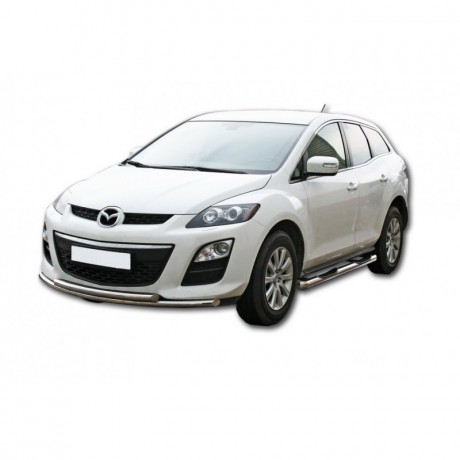 Защита порогов «Труба с проступью» (d76) для Mazda CX-7 (2006-2012)(Окрашенное) купить недорого с доставкой в Долгопрудный
