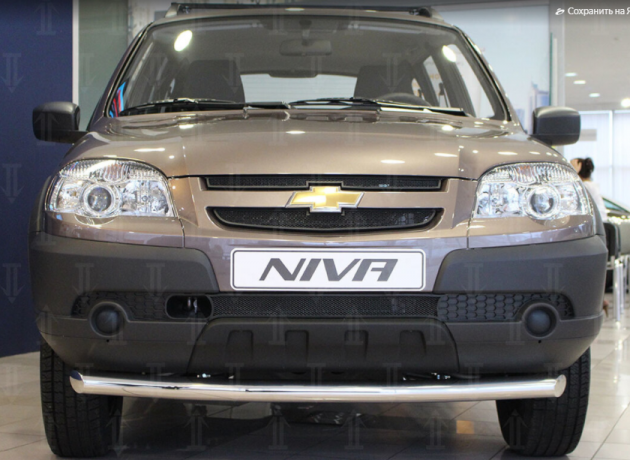 Защита радиатора "Standart" B@3 2123 "Chevrolet Niv@" чёрная купить недорого с доставкой в Долгопрудный