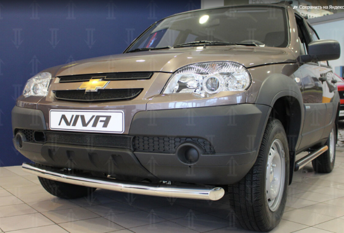 Защита радиатора "Standart" B@3 2123 "Chevrolet Niv@" чёрная купить недорого с доставкой в Долгопрудный