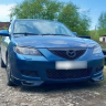 Накладки (клыки) на передний бампер Mazda 3 седан (2003-2009) глянец купить недорого с доставкой в Долгопрудный