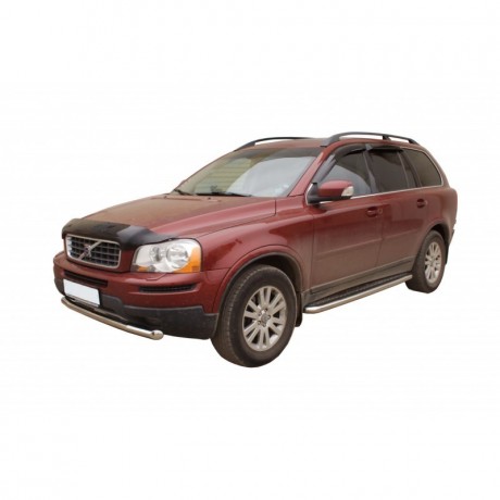Защита порогов с алюминиевым листом (d63,5) для Volvo XC90 (2006-2014)(Окрашенное) купить недорого с доставкой в Долгопрудный