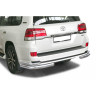 Защита заднего бампера «Уголки двойные» (d76) для Toyota Land Cruiser 200 Executive Lounge (2018-н.в.)(Нерж. Сталь) купить недорого с доставкой в Долгопрудный