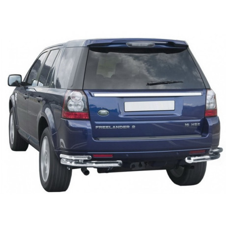 Защита заднего бампера «Уголки двойные» (d63.5) для Land Rover Freelander 2 (2012-2014)(Нерж. Сталь) купить недорого с доставкой в Долгопрудный