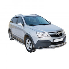 Защита порогов с алюминиевым листом (d63,5) для Opel Antara(2006-2012)(Окрашенное)
