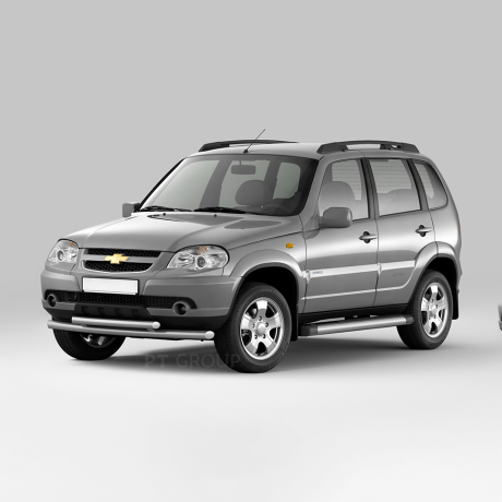 Защита порогов с площадкой d63мм ИСКРА (ППК) CHEVROLET Niv@ 2009-2020/ L@DA Niv@ Travel 2021- купить недорого с доставкой в Долгопрудный