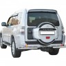 Защита заднего бампера «Уголки двойные» (d63,5) для Mitsubishi Pajero IV (2006-2015)(Окрашенное) купить недорого с доставкой в Долгопрудный