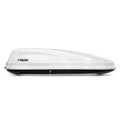 Бокс-багажник на крышу Аэродинамический White "ACTIVE М Luxe" ДВУСТОРОННЕЕ открывание