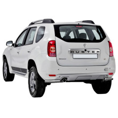 Защита заднего бампера «Уголки» (d63,5) для Renault Duster (2011-2015)(Нерж. Сталь)