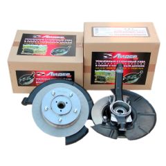 Усиленный ступичный узел для L@DA 4х4 Chevrolet Niv@ с усиленной ступицей 2123, двухрядным подшипником "BMW" (24 шлица) с АБС в сборе с тормозным диском "Лидерком"