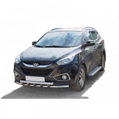 Защита порогов «Бумер» алюминиевая с резинкой для Hyundai ix 35 (2010-2016)