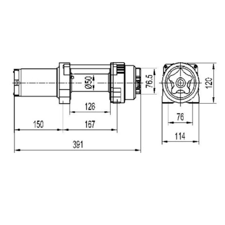 Лебедка для квадроцикла "Master Winch" Х6000LS, электрическая, 12В купить недорого с доставкой в Долгопрудный