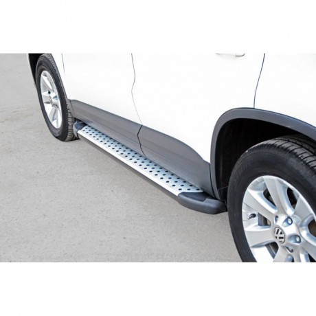 Защита порогов «Бумер» алюминиевая с резинкой для Volkswagen Tiguan (2011-2017) купить недорого с доставкой в Долгопрудный