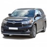 Защита порогов с алюминиевым листом (d63,5) для Toyota Highlander (2014-2015)(Окрашенное) купить недорого с доставкой в Долгопрудный