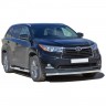 Защита порогов «Труба с проступью» (d76) для Toyota Highlander (2014-2015)(Окрашенное) купить недорого с доставкой в Долгопрудный